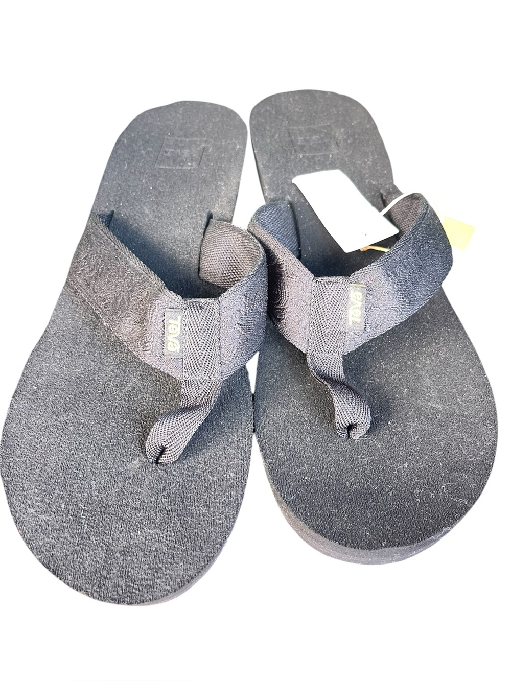 Teva Mush Mandalyn Wedge 2 Women’s Flip Flop Sandal Black Size 11 NWT